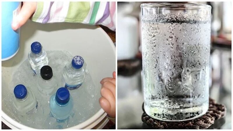 Cách làm nước đá không cần tủ lạnh từ muối và đá viên