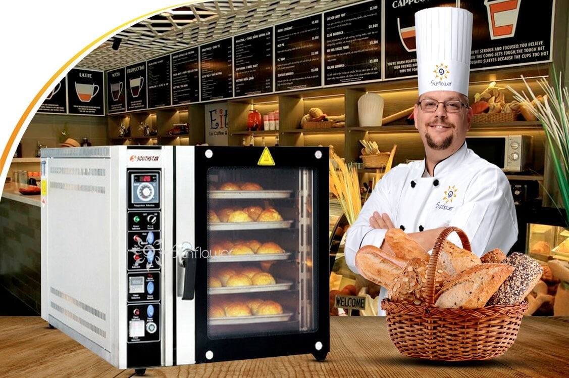 Lò nướng bánh mì đối lưu 8 khay điện Southstar NFC-8D