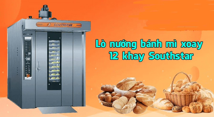 Lò nướng bánh mì xoay 12 khay dùng điện Southstar CRO-12D
