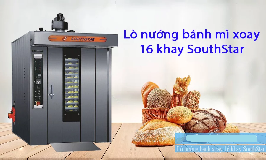 Lò nướng bánh mì xoay 16 khay dùng điện Southstar NFX-16D
