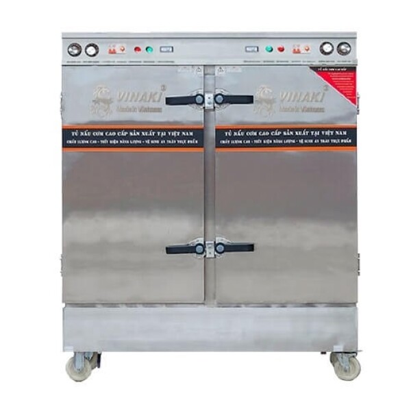 Tủ nấu cơm công nghiệp 100KG 24 khay dùng điện VI-D24A20